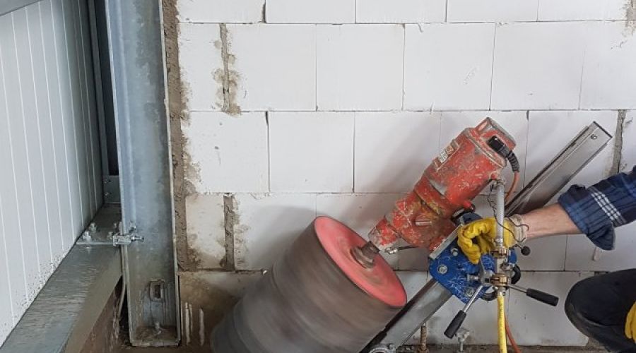 Kernbohren angewinkelts Loch