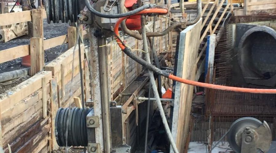 Baustelle Seilsägearbeiten