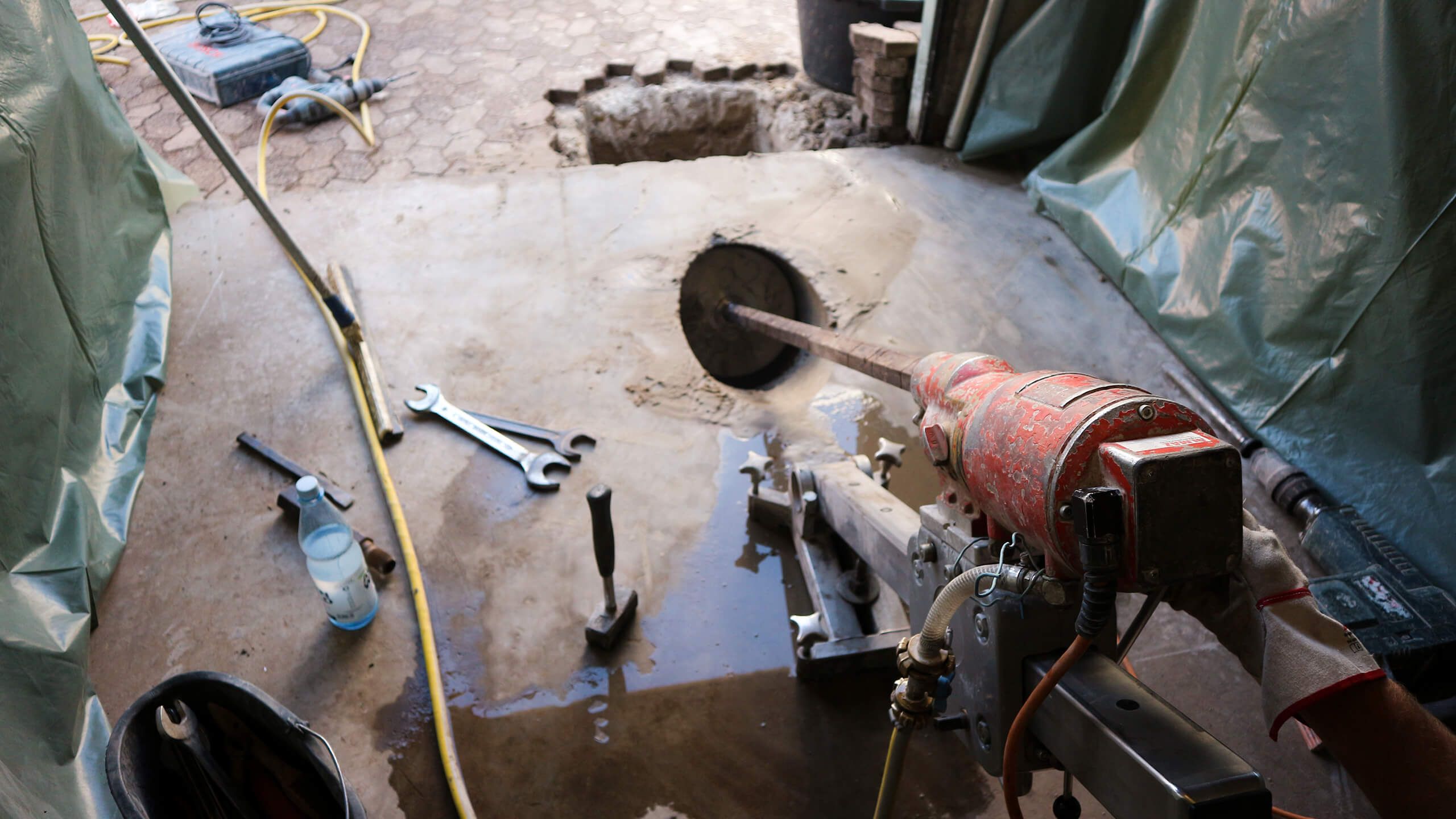 Kernbohrung - Angewinkeltes Loch